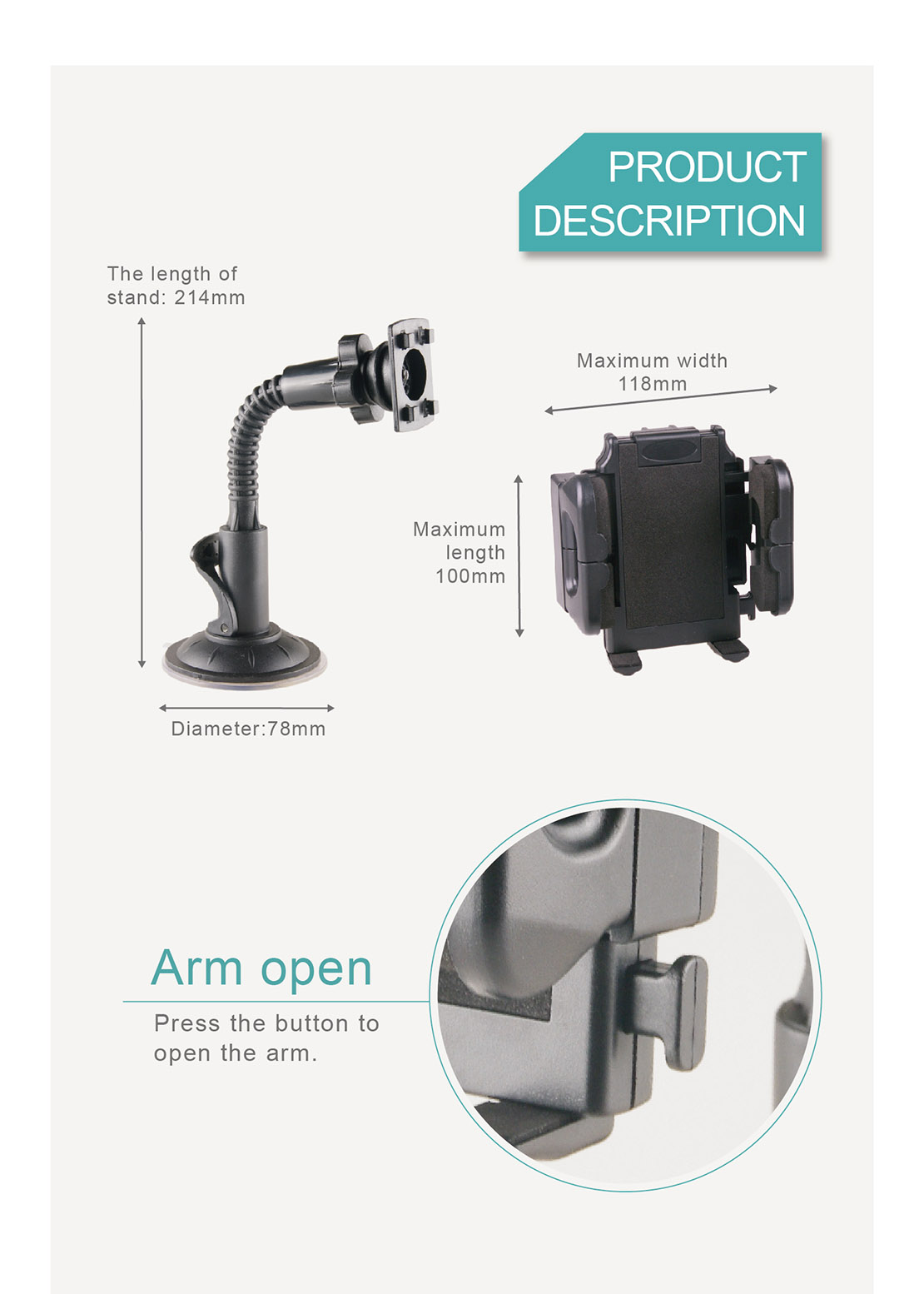 Car Windshield Mobile Phone Holder HPA512