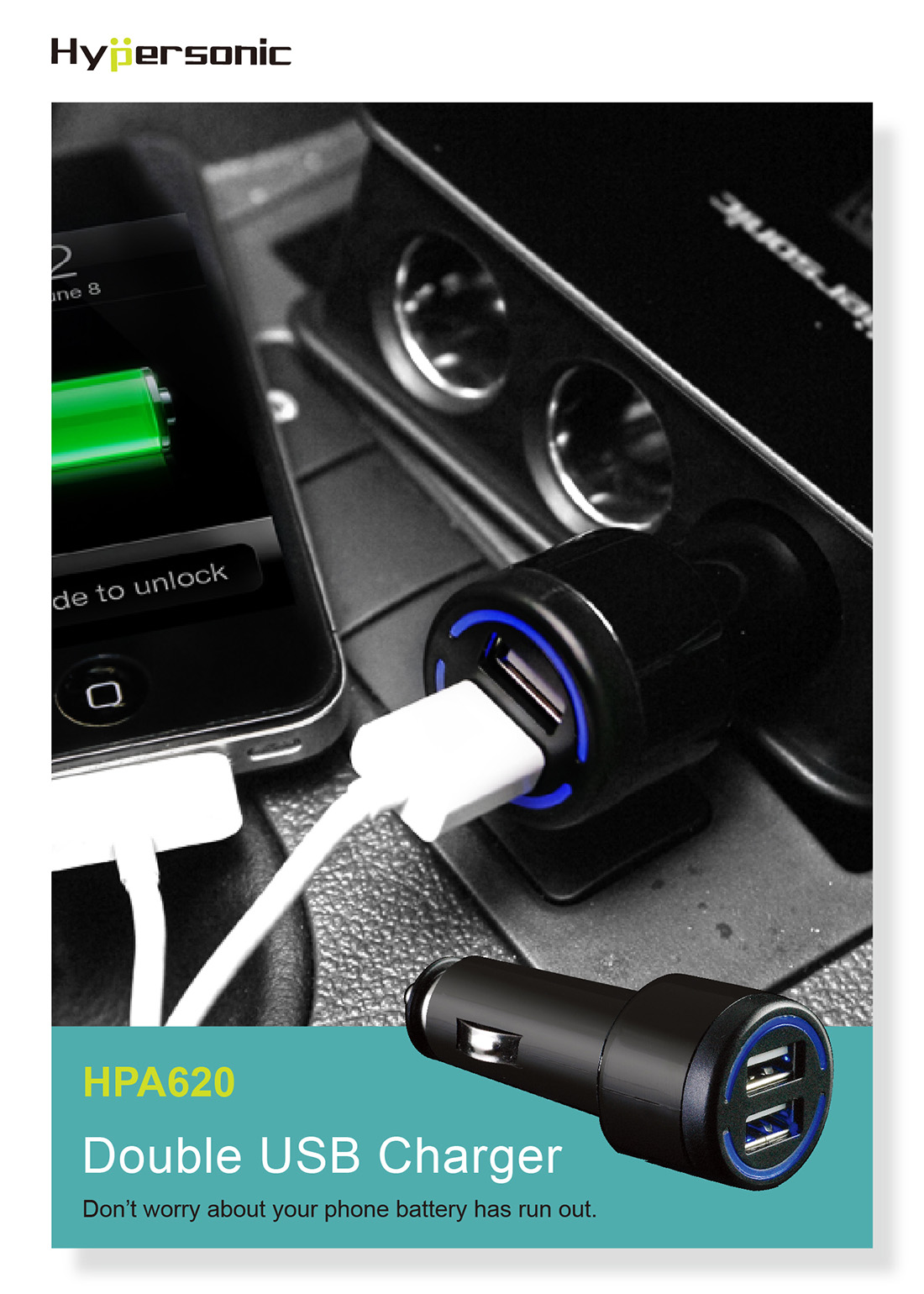 Universal Car USB Socket Charger HPA620