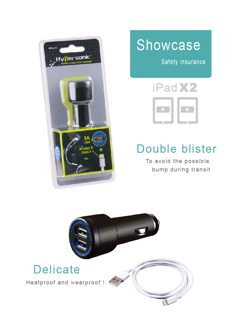 Car USB Charger for iPhone HPA623