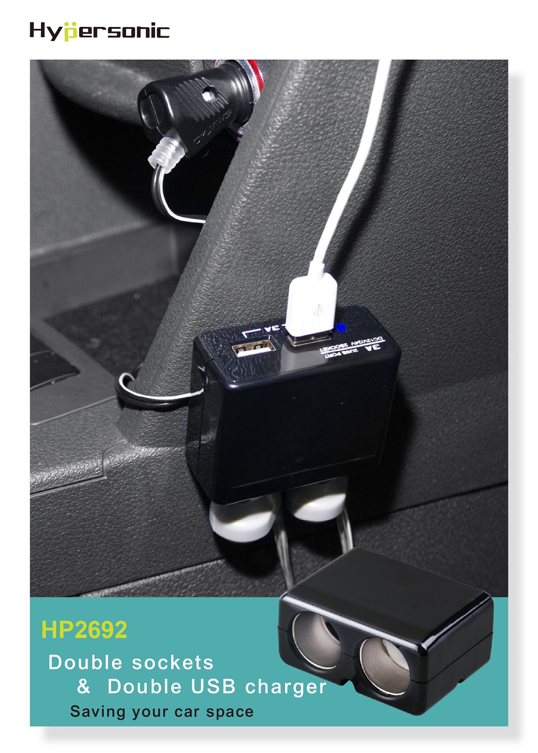 USB Charger Cigarette Lighter for Cars HP2692