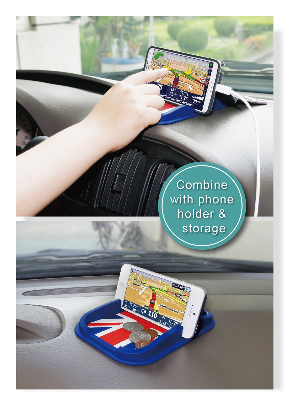 PVC Durable British Phone Holder Anti-Slip Pad HP3518