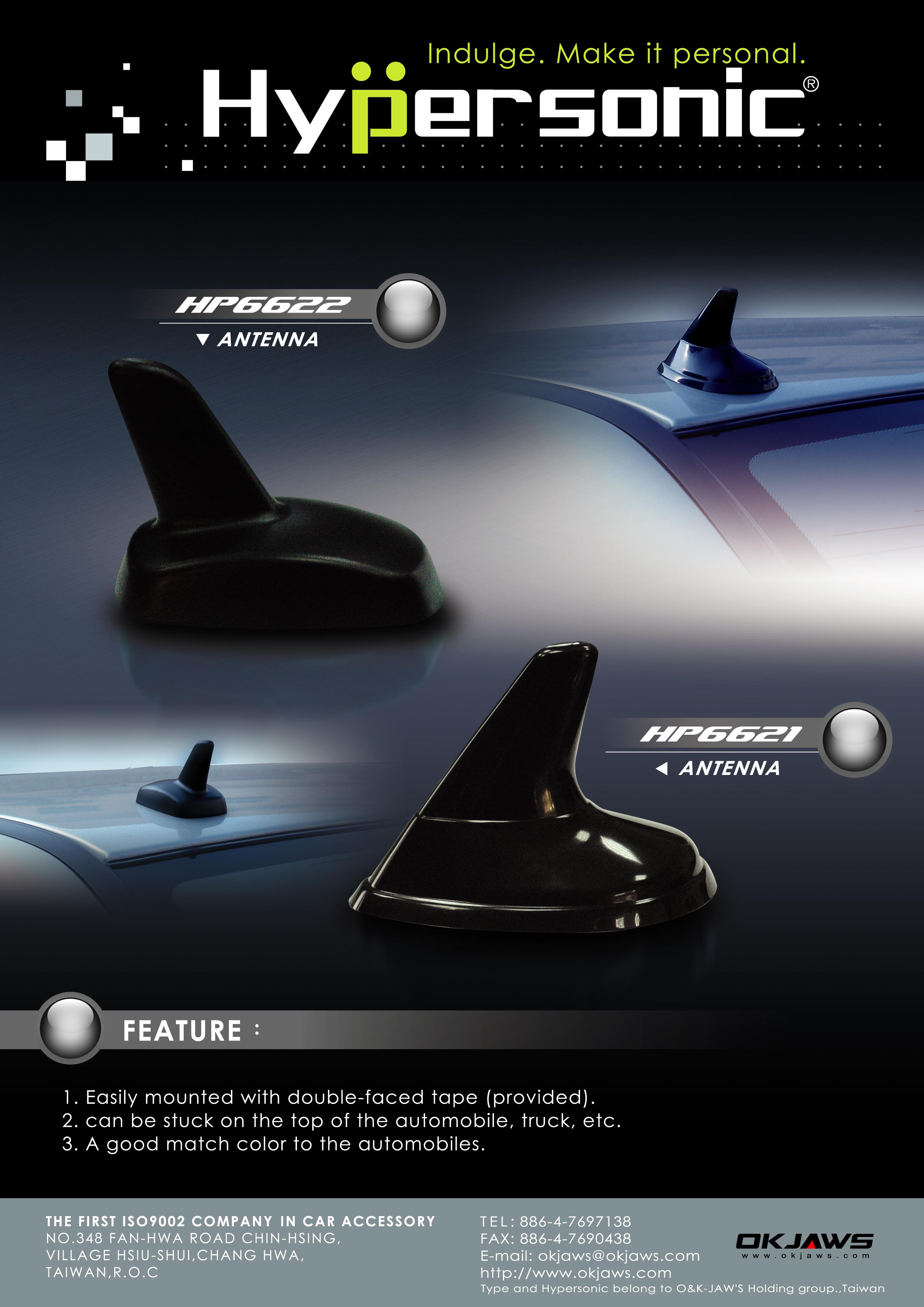 White & Black Car Decorate Shark Fin Antenna HP6621