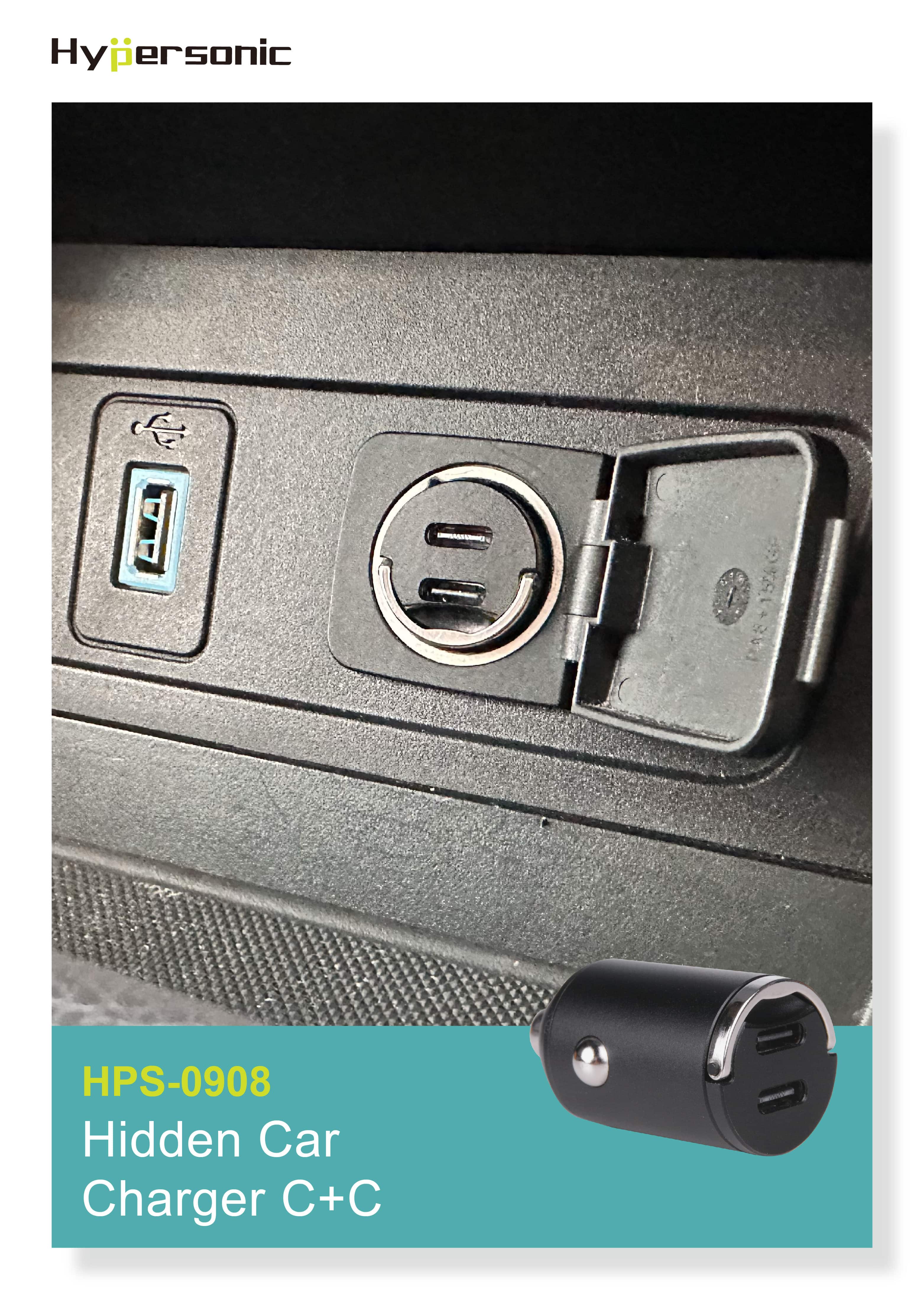 Hidden Car Charger C+C HPS-0908