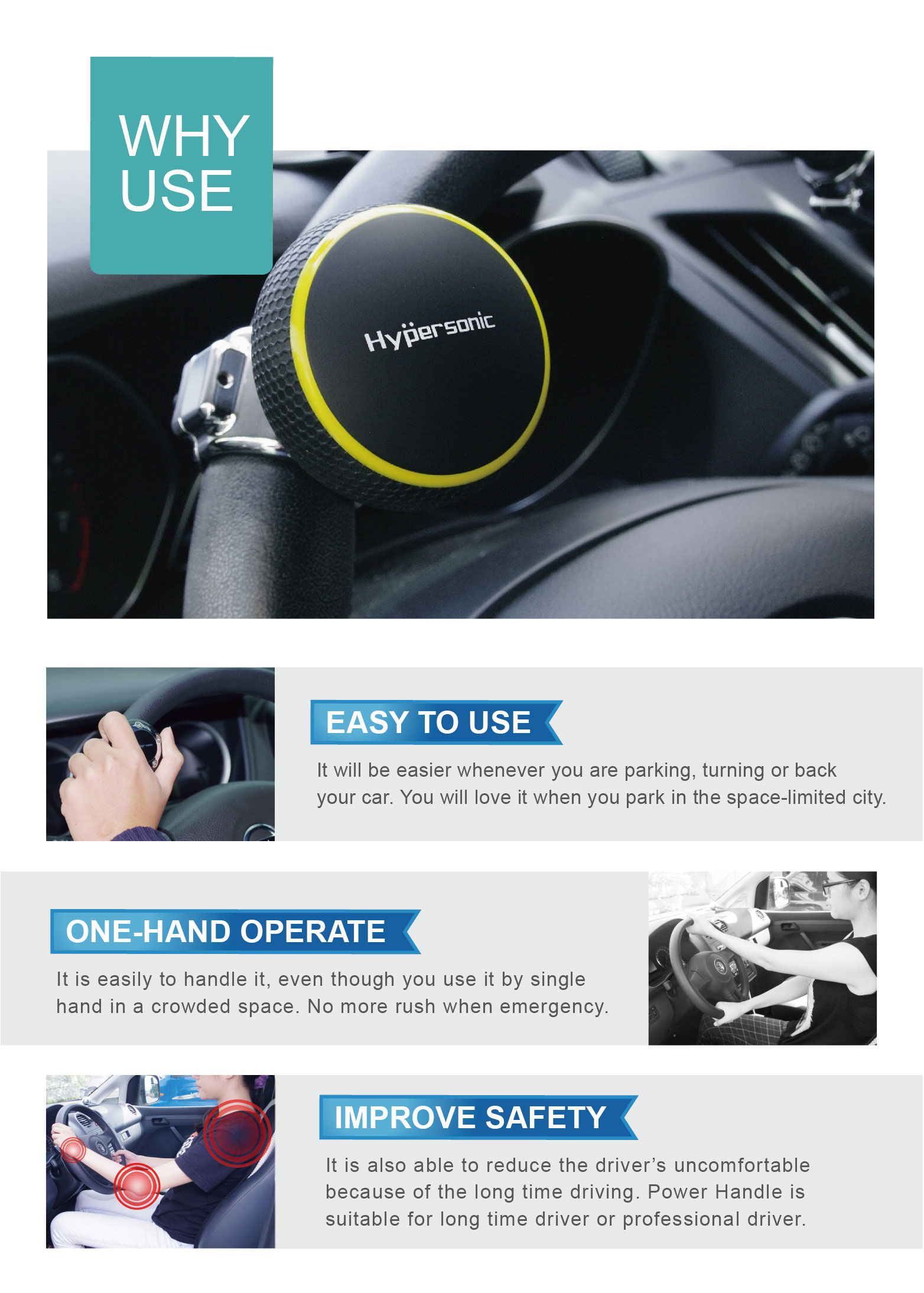 Steering Wheel Spinner Knob (SMALL SIZE) HP2435-4