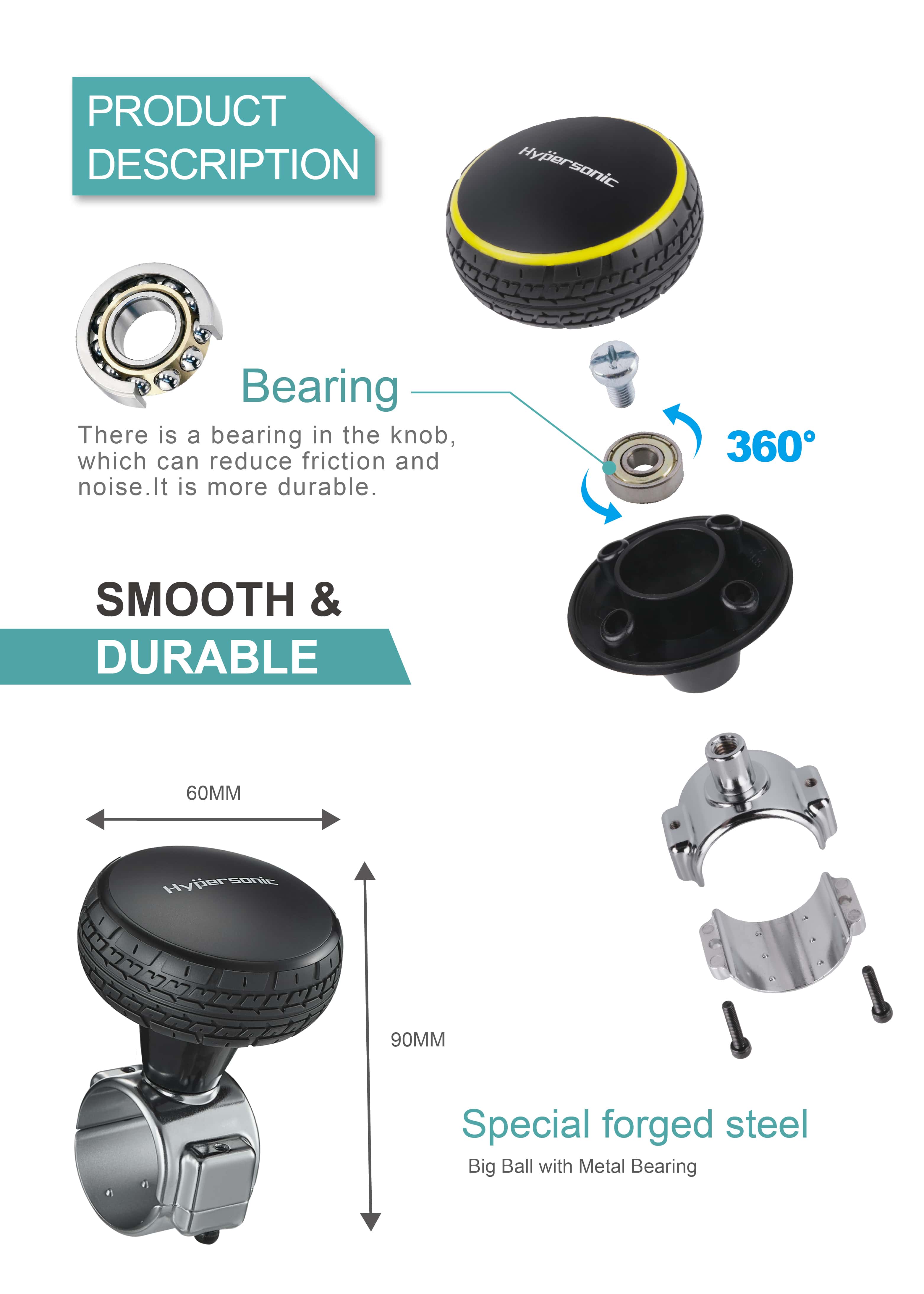 Steering Wheel Spinner Knob (SMALL SIZE) HP2437-3