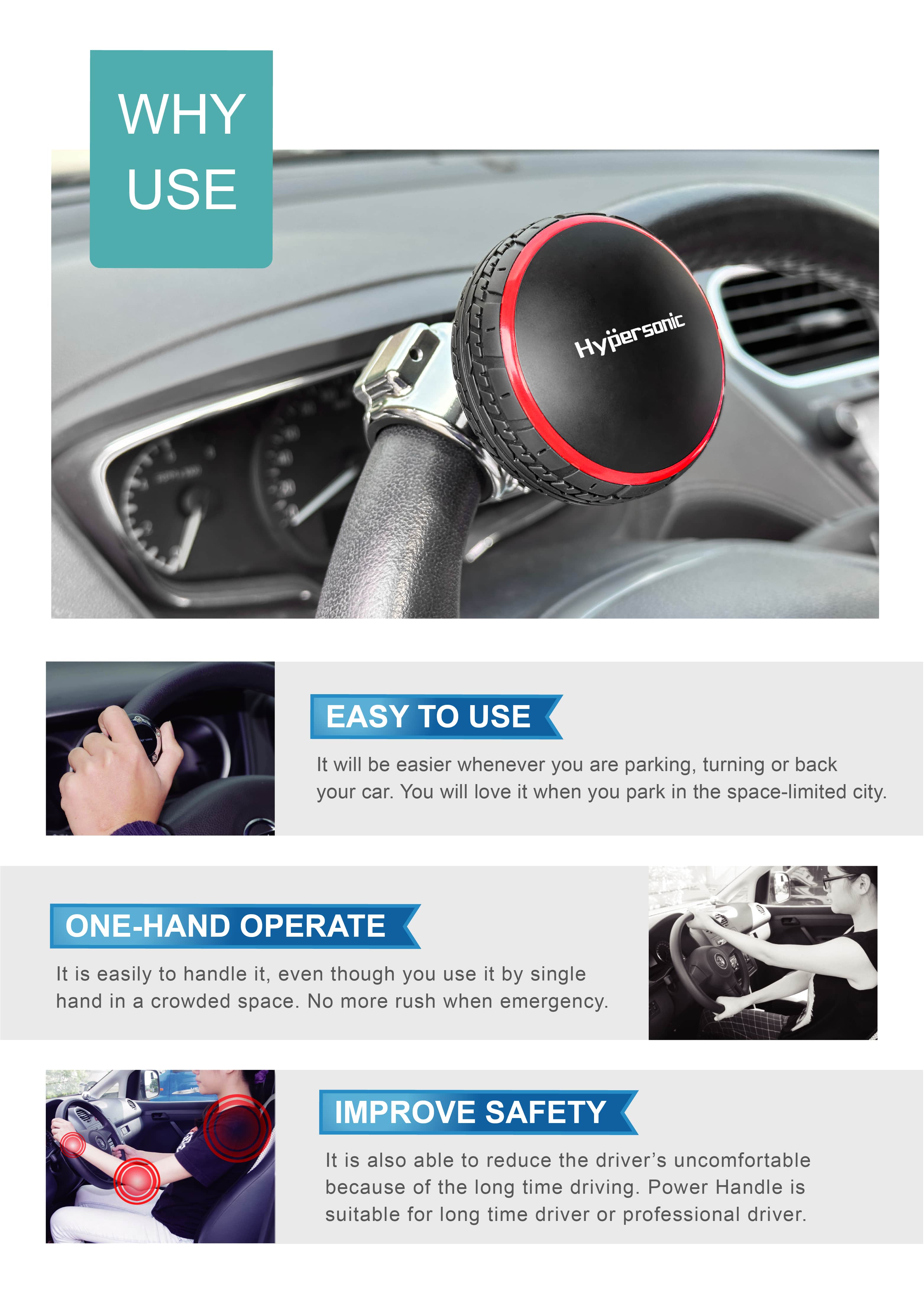 Steering Wheel Spinner Knob (SMALL SIZE) HP2437-2